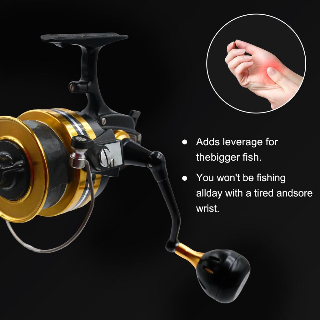 JINOHNAMILL 76mm Power Handle for Penn Spinfisher 750SS and 850SS Reels, Plug and Play
