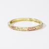 Colorful Vintage Cloisonne Bangle Traditional Chinese Flower Crystal Bangle Ethnic Open Cuff Women's Hand Bracelet Girls