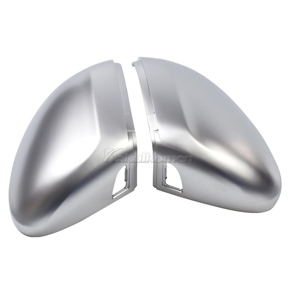 

2pcs Matte Chrome Side Mirror Covers for Volkswagen VW Passat B8 CC 2015 2016 2017 2018 Rearview Mirror Cover Caps Matte Silver