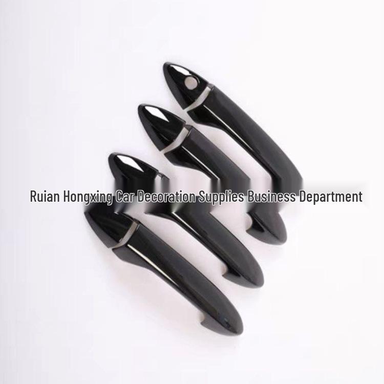 9th-Gen Accord 14-16 Model Handle Pull Decorative Carbon Fiber Shell Sticker, Electroplated Bright Black