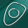 6-7mm Imitation Freshwater Pearl Necklace Jewelry Set Cross-border Bracelet Small Fragrant White Collarbone Chain
