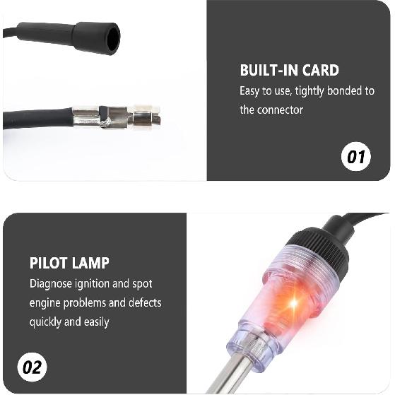 Spark Plug Tester With Indicator Lights,Spark Tester Small Engine For Check Ignition System,Universal Ignition Coil Tester Tool Car Accessories For