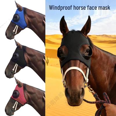 Winddichte Atmungsaktive Pferdegesichtsmaske mit Netz-Augenschutz