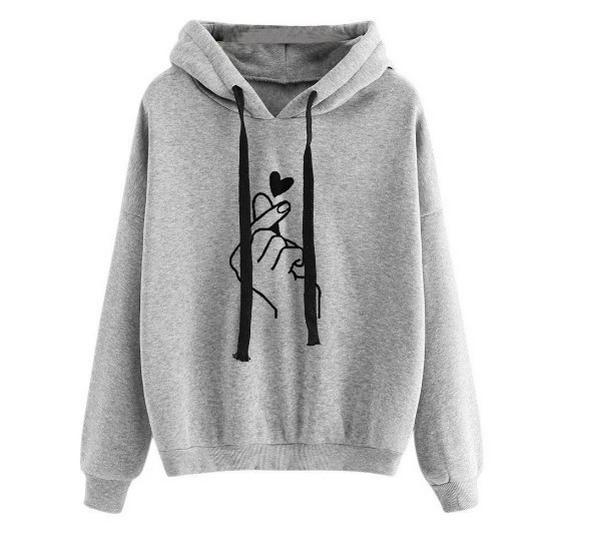 2019 Popular Women's Loose Casual Printed Hooded Sweatshirt