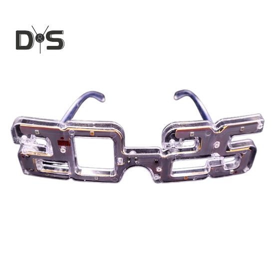 New Year Party LED Light Up Glasses 2025 Number Luminous Glasses 3 Lighting Modes Cosplay Birthday Party Photo Prop