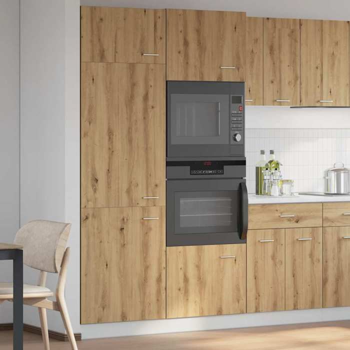 VidaXL Refrigerated Cabinet "Lyon" Artisan Oak 60 X 57 X 207 Cm Engineered Wood 856126