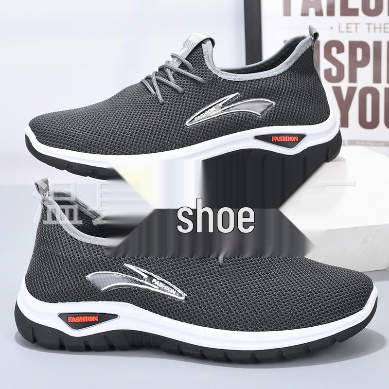 Unisex Flyknit Mesh Sneakers - Comfortable Lace-Up Sports Shoes with Soft, Breathable Soles for Students