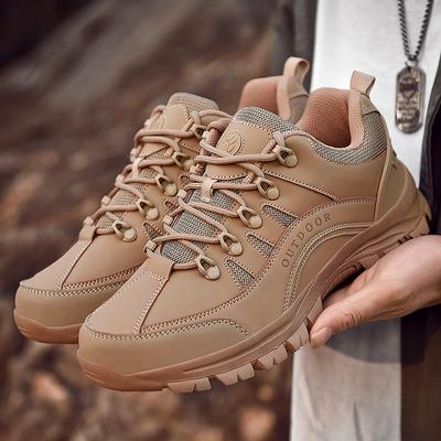 Size 38-49 Men's Hiking Shoes Suede Leather Outdoor Shoes Wear-resistant Men Trekking Walking Hunting Tactical Sneakers