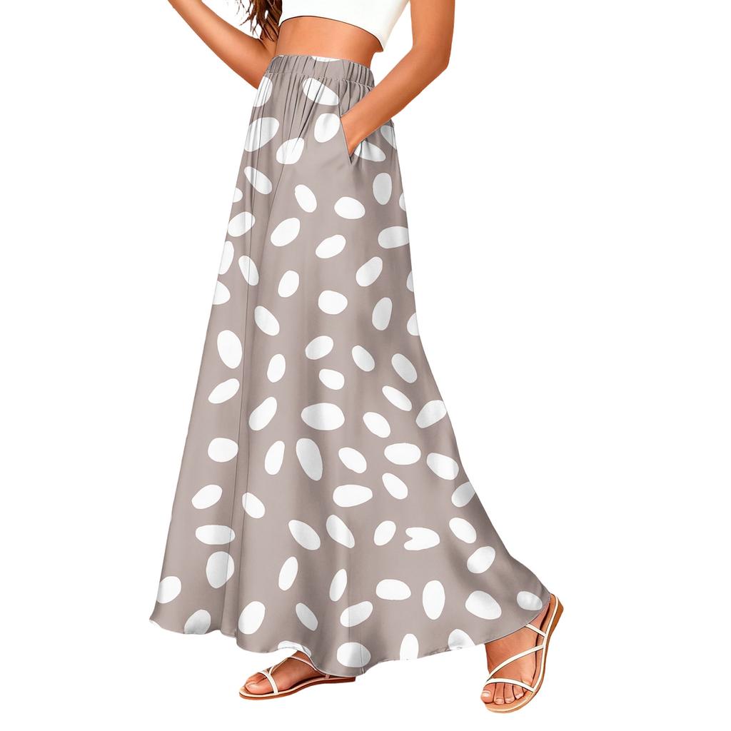 Elegant Satin A-line Slimming Midi Skirt For Women