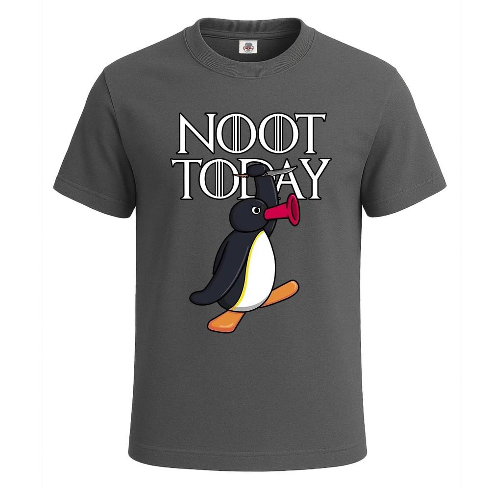New noot today pingu funny penguin graphic mens tshirt gift party novelty top