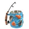 Fishing theme 3D three-dimensional relief resin mug creative coffee mug beer mug