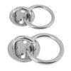 304 Stainless Steel Pad Eye Plate Staple Ring U-Shaped Sail Shade Hardware - For Wall Ceiling Hammock Hooks Hanger