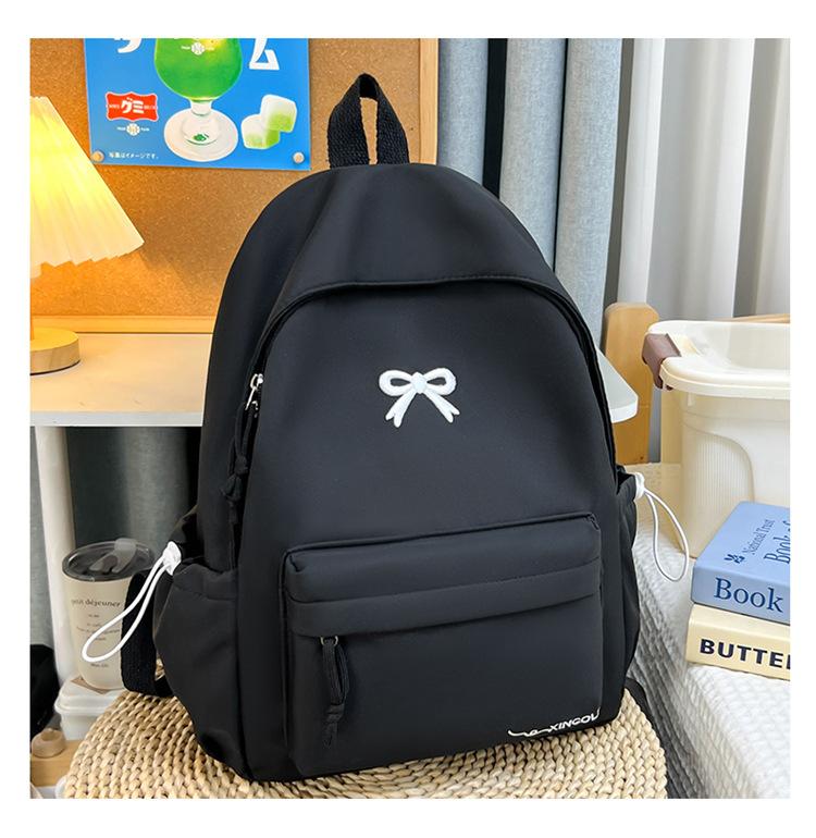 Schoolbag Japanese Ins Solid Color Simple Small Backpack, High Value Campus Light Junior High School Student Schoolbag Commuting Backpack