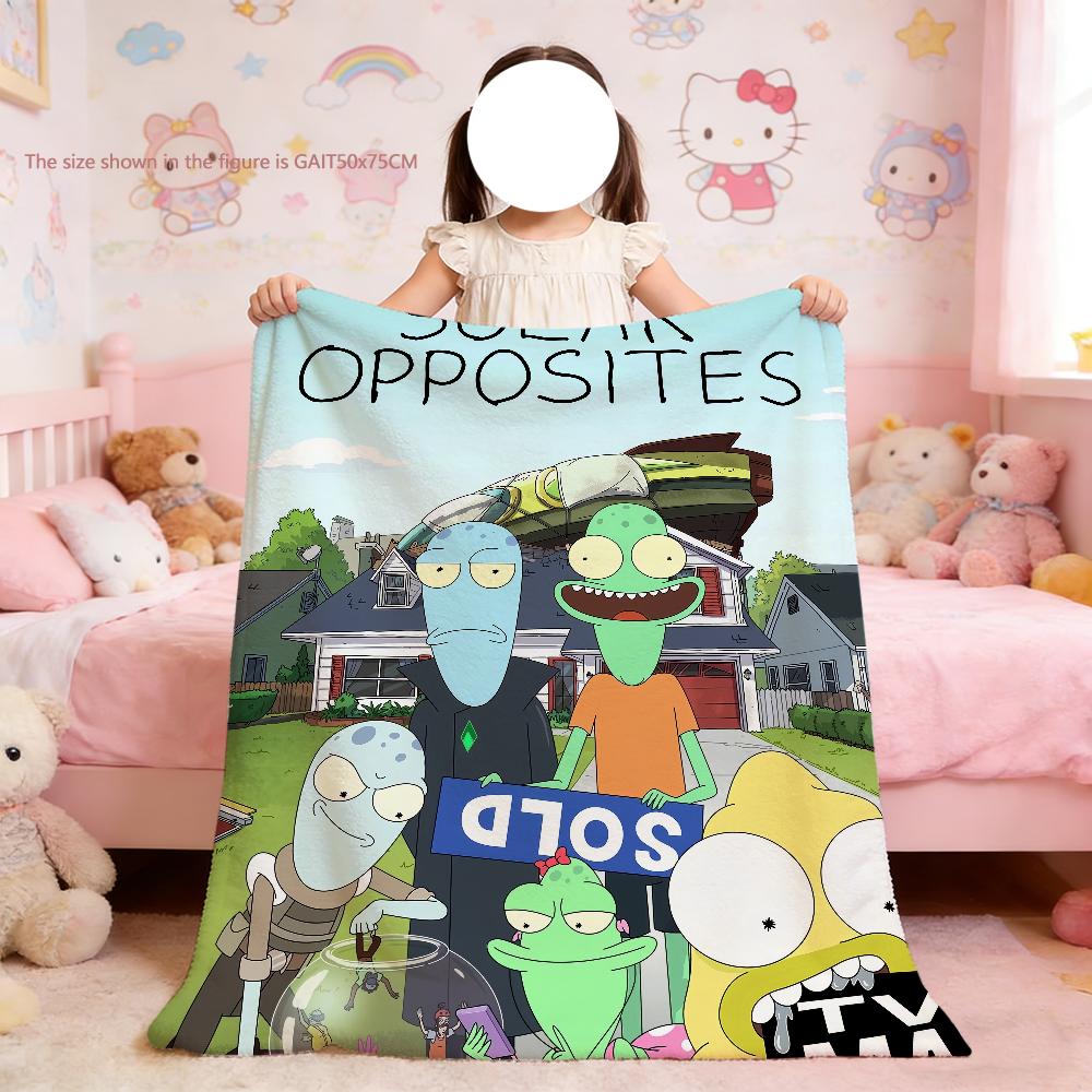 

Blanket Funny For Soft Throw Blanket O-Opposites for Cartoon Picnic S-Solar Bed Sofa Home Bedroom Cozy Warm Comfortable 75x90cm