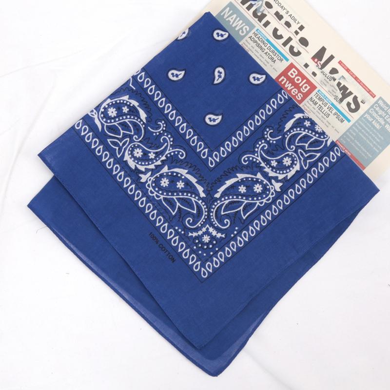 Unisex Cotton Bandana Kerchief Hip Hop Black Hair Band Neck Scarf Sports Headwear Wrist Wraps Head Square Scarves Handkerchief