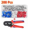 200/2120pcs Terminal VE Tubular Crimping Multiple Cold Crimp Terminal Pliers Set Electrical Equipment Wire Connector Pliers