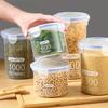 6Pcs 1000ml Storage Jars with Lids, Transparent Plastic Sealable Containers, Airtight Kitchen Organization