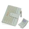 Pu Leather Womens Wallet With Woven Pattern And Zipper Closure For Daily Use