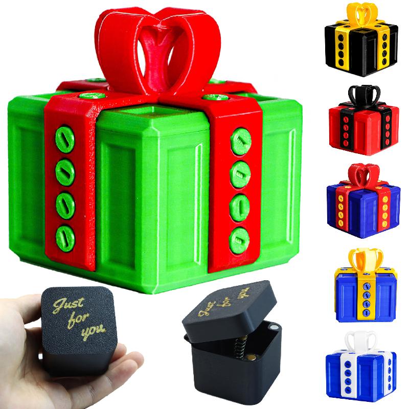 1 Juego de Dedo Medio Novedad Navideña Caja Sorpresa para Adultos Con Tornillos Impreso en 3D Divertido Regalo de Broma Regalo Molesto Para Amigos