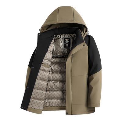 New Winter Down Jacket for Middle-aged Men, Outdoor Jacket, Thickened, Warm, Windproof and Cold-proof Down Jacket