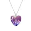 Anime K-pop Demon Heart Shape Pendant Necklace Cartoon Character Idol Jewelry Gifts