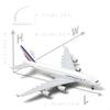 QIYUMOKE A380 France 1/300 Diecast Metal Airplane Model - A380 Sky Jumbo A380 Model Airplane with Stand (7.5" Long) for Aviation Enthusiast Gift or Di