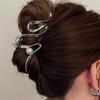 Pinces à Cheveux pour Femmes Vagues Pinces à Cheveux Métalliques à Pince pour Cheveux Fins Épais Accessoires pour Cheveux Antidérapants Pinces à Mâchoire à Tenue Forte
