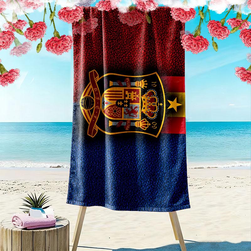 Spain Art Print Beach Towel, Large Soft Quick Dry Towel for Beach Camping Swimming