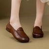 Soft leather shoes autumn new comfortable and wear-resistant beef tendon sole small leather shoes soft sole single shoes