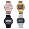 Led Stainless Steel Band Watch Luxury Waterproof Retro Digital Sports Watch Men Women Luminous Electronic Wrist Watch Clock Gift