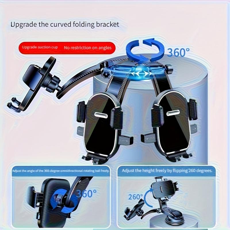 Car Dashboard Phone Holder Adjustable In Vertical and Horizontal Directions, Provides High Stability and Strong Adhesion
