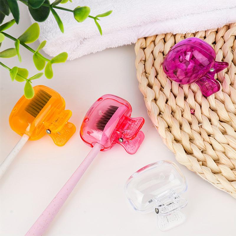 Travel Toothbrush Head Covers Toothbrush Protector Cap Brush Head Case Portable Plastic Clip For Household Travel
