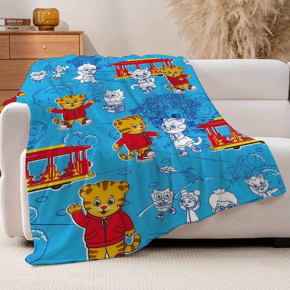 Cartoon Daniel Tiger's Buurt Deken Voor Bank Kantoor Bed Vliegtuig Reizen Slapen Lezen Ontspannen Kamperen Zacht En Warm
