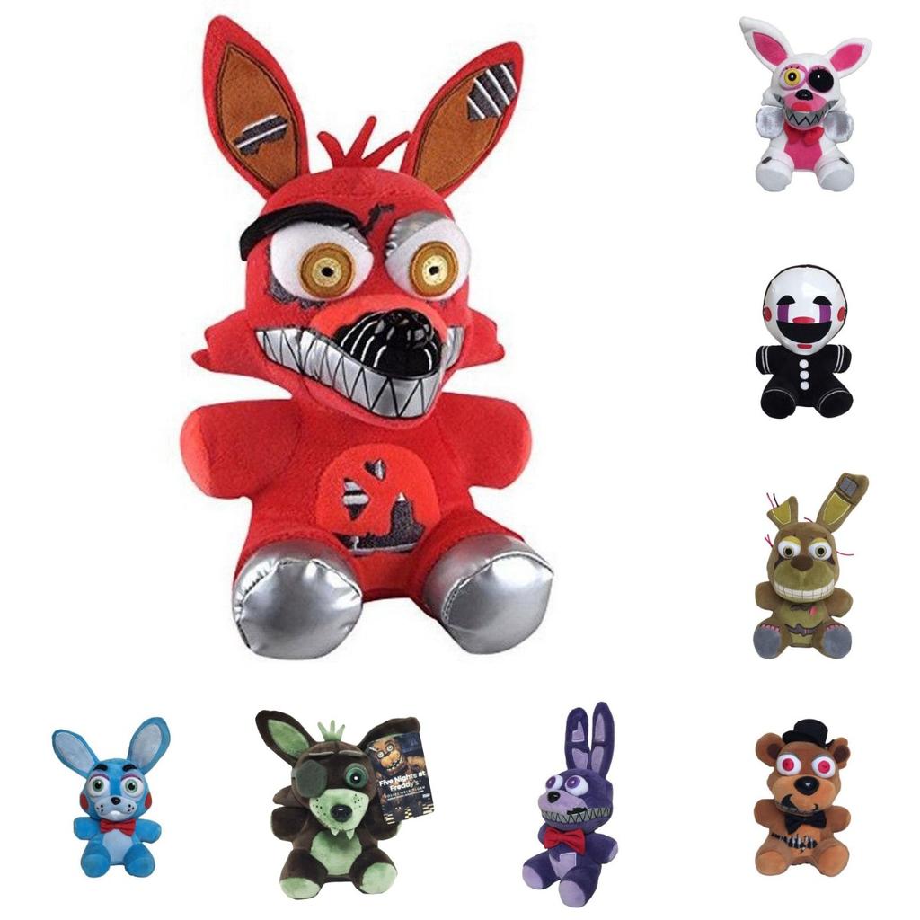 Nights At Five Freddys Chica Bonnie Foxy Plysjdukke Myk Kosedyr Barnegave