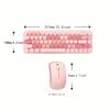 MOFII Wireless Keyboard and Mouse, Cute Colorful 68 Round Keycap Compact Keyboard for Computer, Computer, Desktop, Laptop