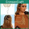 Gold Metal Hair Headpiece With Tassel Accents For Women Travel And Party Accessory