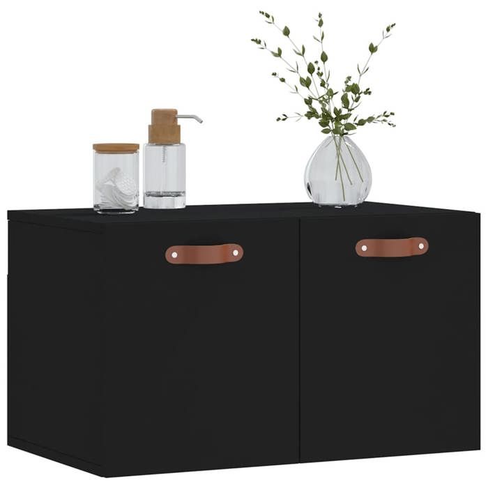 VidaXL Wall Cabinet Black 60x36.5x35 Cm Engineered Wood 829997