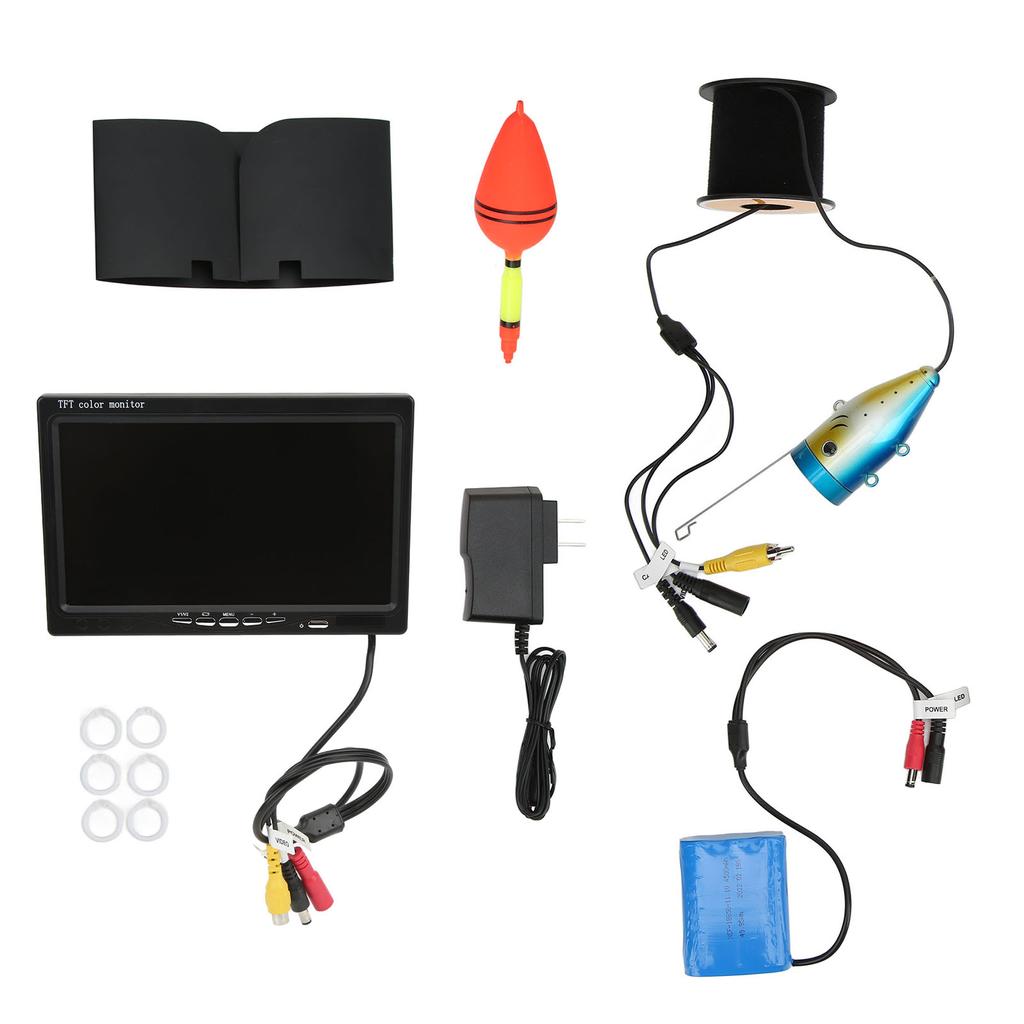 Underwater Fishing Camera 7 Inch HD Colorful IP68 Waterproof Video Fish Finder for Swimming Diving