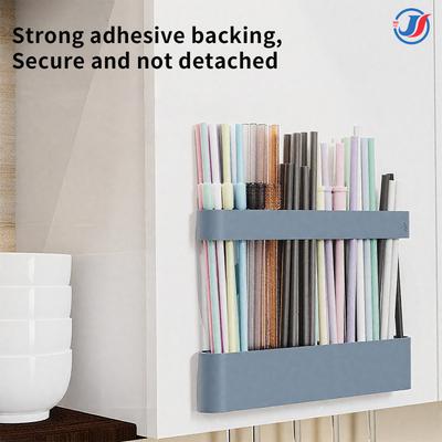 Straw Holder for Cabinet Door - Reusable Tumbler Straw Organizer Storage, Small Kitchen Accessories , Ultra Sticky Door Mounted