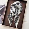Luxury Square Scarf For Women Fashion Ladies Hijab Elegant Paisley Print Neckerchief Bandanas Soft Stain Faux Silk Scarves Shawl