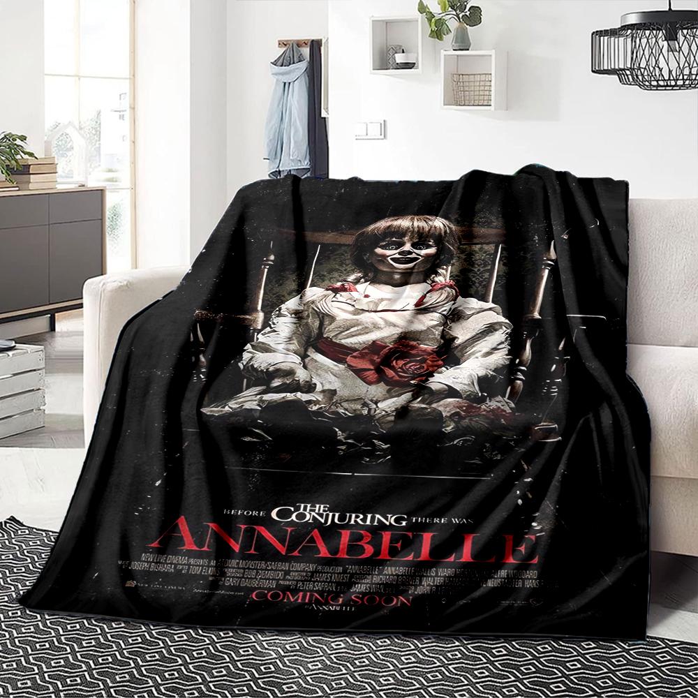 1Pc Horror Puppet Scene Blanket For Couch Bed Plush Cozy Fuzzy Blanket Super Soft Warm Blankets For Fall And Winter 0918141