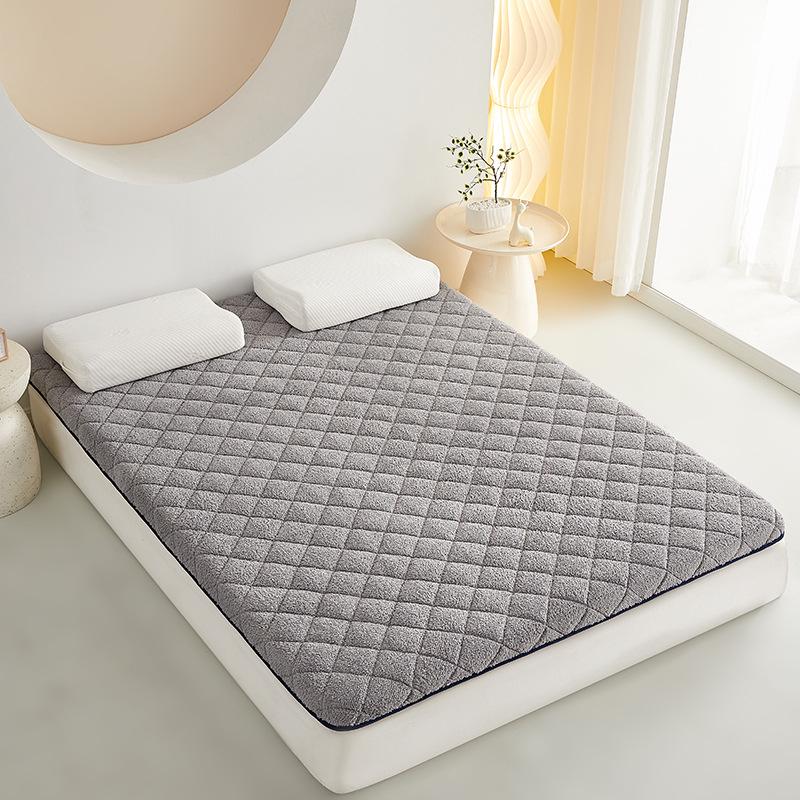 Thick Lambswool Winter Mattress Pad - Soft Quilted Comforter for Student Dorms 80x190cm Single