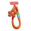 Modisches dehnbares Nylon-Handy-Lanyard mit floralem Akzent T-förmigem Clip Universell für Smartphones Schlüsselanhänger