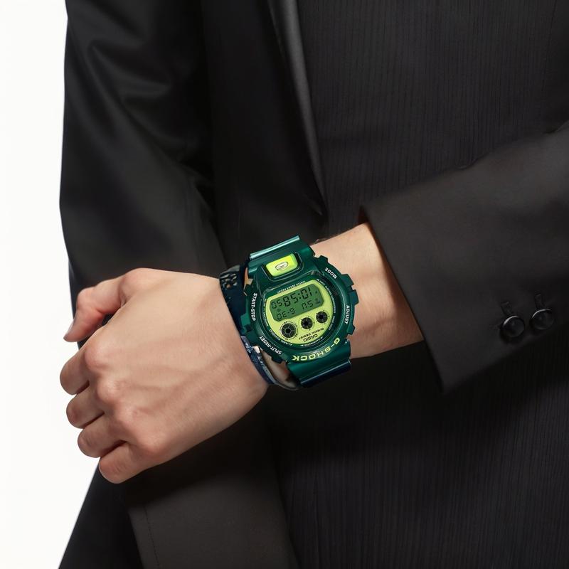 Casio G-SHOCK Crazy Colors Moon Age Tide Calendar Multifunctional Alarm Clock Shockproof 200 Meters Waterproof Quartz Movement Japanese DW-6900CC-3