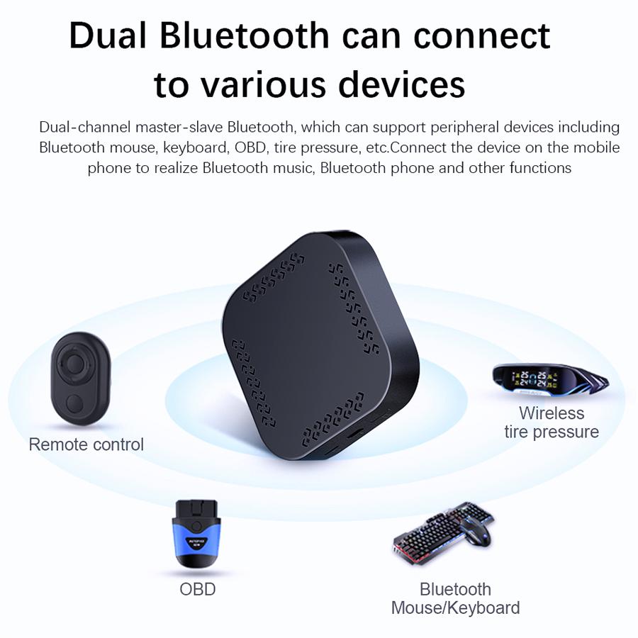 For Support Carplay Ai Box Wireless Android Auto GPS 4G LTE Multimedia Adapter