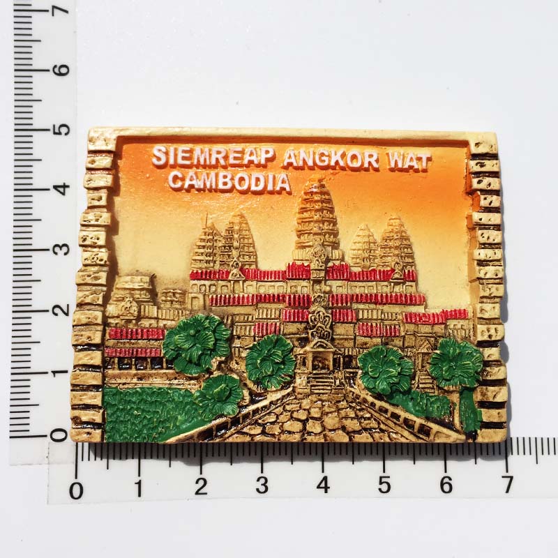 Cambodia Travelling Fridge Magnetic Stickers Angkor Wat Tourist Souvenirs Fridge Magnets Home Decor Message Board Stickers