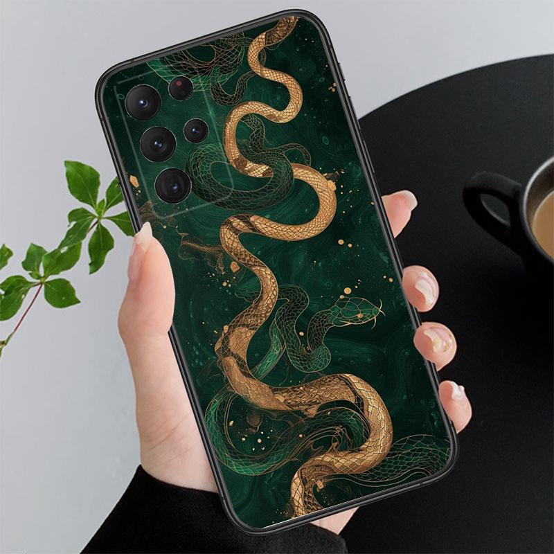 Snake Art Funda Phone Case For Samsung Galaxy S25 S24 S23 S22 S21 Ultra S24 S23 S22 S21 S25 Plus S24 S25 FE