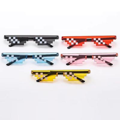 Mosaik Solglasögon Vintage Nyanser Glasögon För Män Pixlade Solglasögon Roliga Damglasögon Födelsedag Bröllopsfest Cosplay Favörer