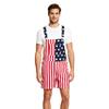Pantalones deportivos de doble hombro Bandera del Día de la Independencia de América Overol de pareja Ropa nueva europea y americana para actuación de Halloween