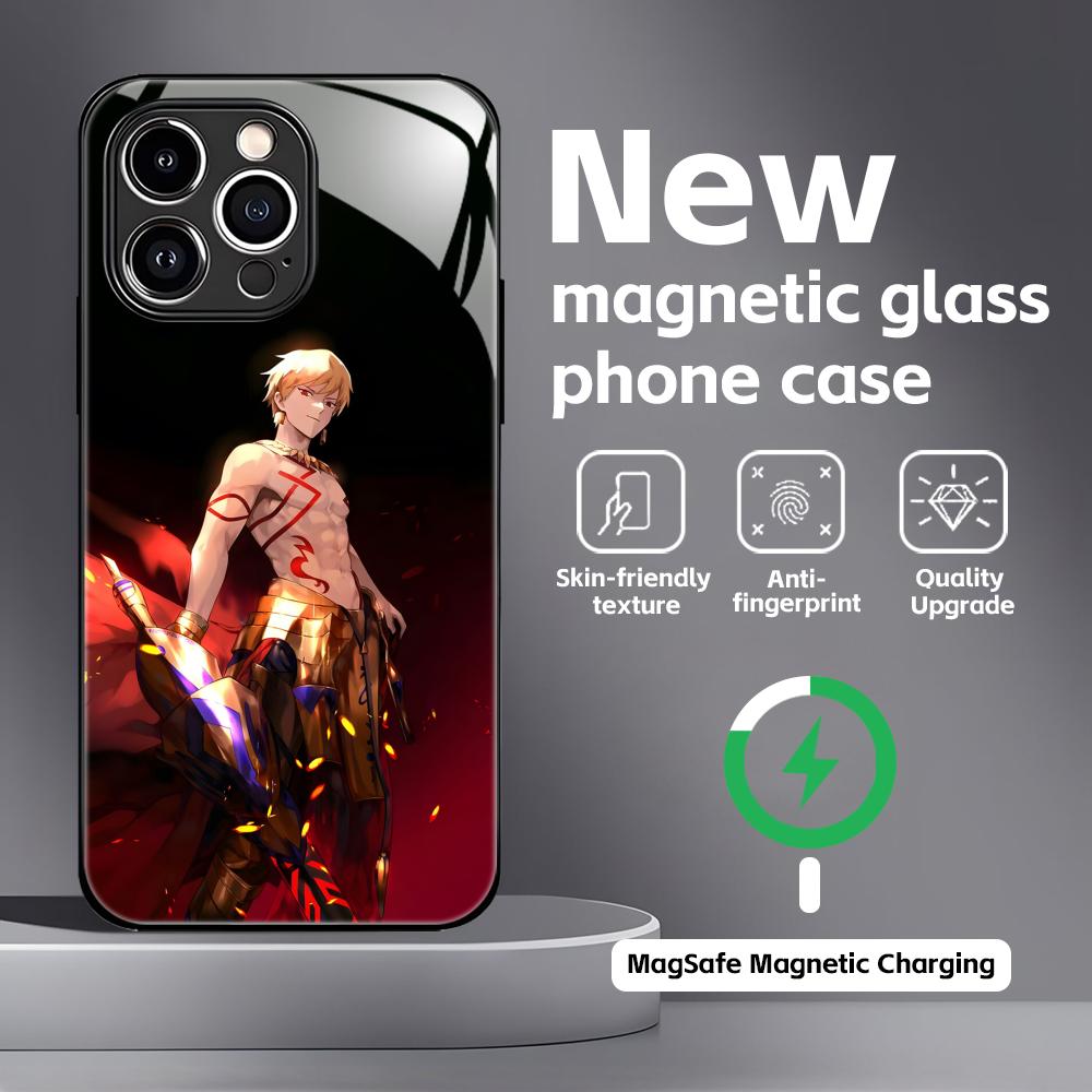 Fate strange Fake Phone Case For iPhone17 16 15 14 13 12 11 X XR XS 8 Plus Mini Pro Max Glass Magnetic Case